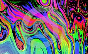 Vivid, trippy psychedelic abstract illustration