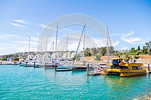 Vivid view of the Porto de Abrigo de Albufeira, Albufeira Bay in Albufeira, PortugalVivid view of the Porto de Abrigo de Albufeira photo