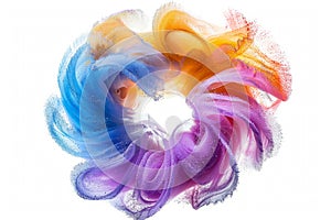 vivid vortex of color as the powdered pigments swirl and dance through the air.