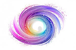 vivid vortex of color as the powdered pigments swirl and dance through the air.