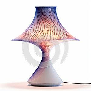Vividly Bold Lamp With Generative Art Style And Detailed Crosshatching photo