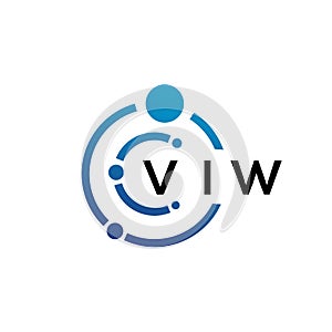VIW letter technology logo design on white background. VIW creative initials letter IT logo concept. VIW letter design