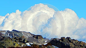 rocks and clouds near the Vizcodillo photo