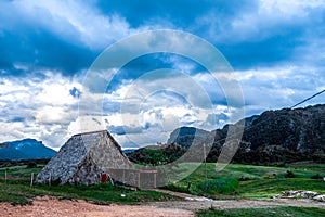 ViÃÂ±ales valley view in Cuba. Unreal nature with lakes, mountain, trees, wildlife. Gorgeus sky. photo