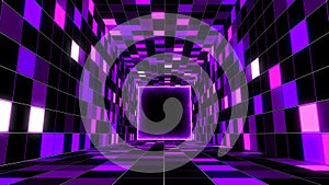 VJ Lights square tunnel abstract background