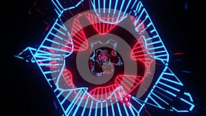 VJ Loop Disco Amorphous Neon Tunnel.