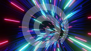 VJ Loops high-speed multicolored hyper tunnel
