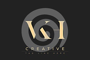 VKH abstract letter logo design
