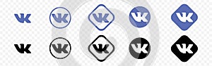 VKontakte vector logo icon set