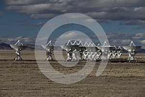 VLA, Very Large Array satellite dishes t in New Mexico, USA