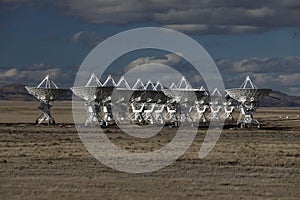 VLA, Very Large Array satellite dishes t in New Mexico, USA