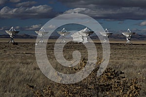 VLA, Very Large Array satellite dishes t in New Mexico, USA