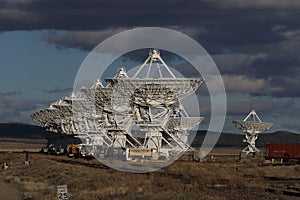 VLA, Very Large Array satellite dishes t in New Mexico, USA