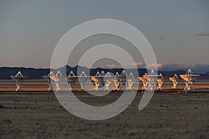 VLA, Very Large Array satellite dishes t in New Mexico, USA