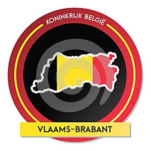 vlaams-brabant map sticker. Vector illustration decorative design photo