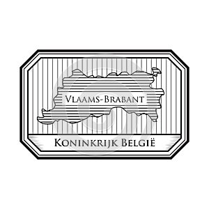 Vlaams-brabant map. Vector illustration decorative design photo