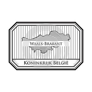 Vlaams-brabant map. Vector illustration decorative design photo