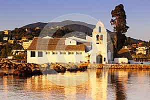 Vlacherna monastery church Corfu Greece Vlachernon Kanoni island