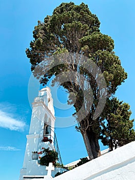 The Vlacherna Monastery on island on Corfu, Greece