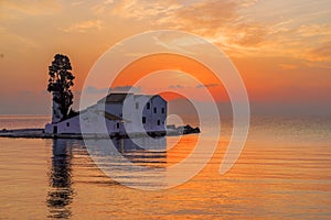 Vlacherna Monastery on the Kanoni peninsula in Corfu