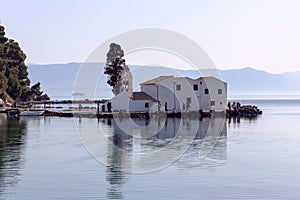 Vlacherna Monastery of Panayia Greece, island Corfu