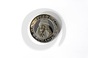 Vlad the impaler coin white background