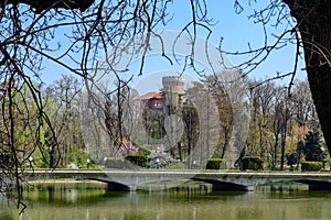 Vlad Tepes castle next to Carol Park in Bucharest photo