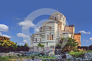 Vladimir Cathedral in Chersonesos - the Orthodox Church of the Moscow Patriarchate on the territory of Tauric Chersonesos