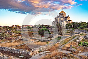 Vladimir Cathedral in Chersonesos - the Orthodox Church of the Moscow Patriarchate on the territory of Tauric Chersonesos