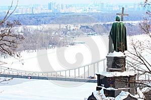 Vladimir the Great and frozen river Dnieper