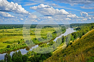 Summer landscape of the Klyazma river in Vyazniki photo