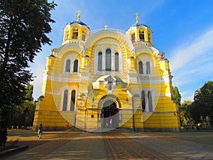 Vladimirsky Cathedral in Kiev on a sunny July day