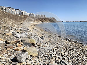 Vladivostok, Patroclus Bay in the Ussuri Bay of the Sea of Japan in spring