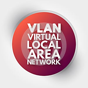 VLAN - Virtual Local Area Network acronym, technology concept background