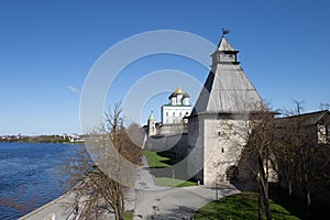 Vlasievskaya tower in Pskov Krom, Pskov city, Russia