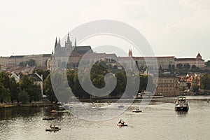 Vlatva river landscapes in Prague