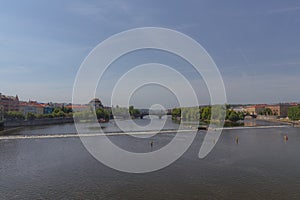 Vlatva river landscapes in Prague