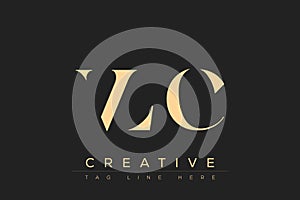 VLC abstract letter logo design