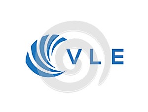 VLE letter logo design on white background. VLE creative circle letter logo