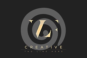 VLF abstract letter logo design