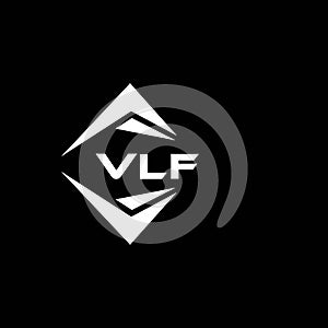 VLF abstract technology logo design on Black background. VLF creative initials letter logo concept