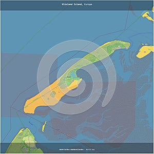 Vlieland Island, Netherlands, cropped to square. Topo standard photo