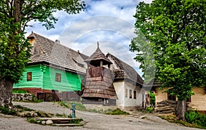 Tradičná dedina Vlkolínec na Slovensku, v Európe