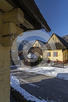 Vlkolinec village UNESCO site in Velka Fatra mountains, Slovakia