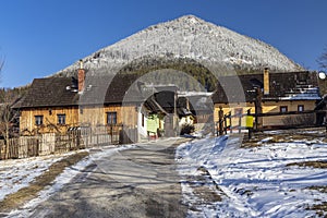 Vlkolinec village UNESCO site in Velka Fatra mountains, Slovakia