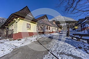 Vlkolinec village UNESCO site in Velka Fatra mountains, Slovakia