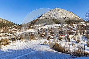 Vlkolinec village UNESCO site in Velka Fatra mountains, Slovakia