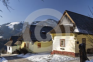 Vlkolinec village UNESCO site in Velka Fatra mountains, Slovakia