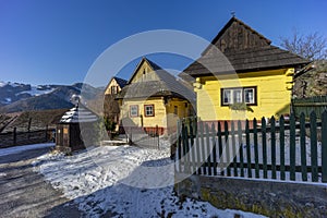 Vlkolinec village UNESCO site in Velka Fatra mountains, Slovakia