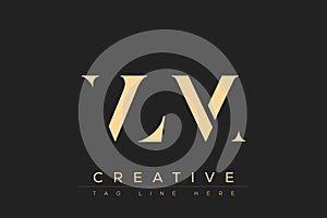 VLM abstract letter logo design